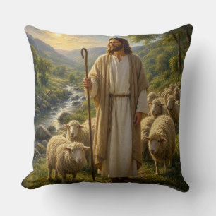 Jezus de Goede Herder in Golden Valley Kussen