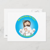 Jezus de Good Shepherd Briefkaart (Voorkant / Achterkant)