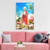 Jezus de herder canvas afdruk (Insitu (Woonkamer))