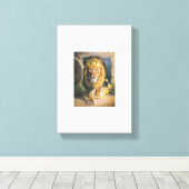 JEZUS DE LEEUW VAN DE STAM VAN JUDA W / KEYS CANVAS AFDRUK (Insitu (Houten vloer))