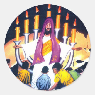 Jezus, de leeuw van de stam van Judah Ronde Sticker