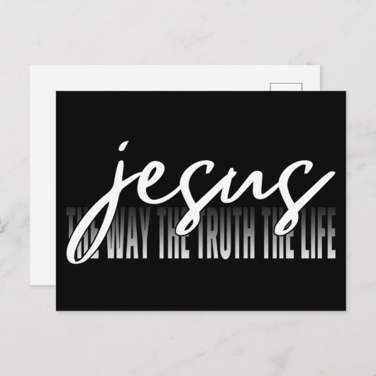 Jezus de manier waarop de waarheid het leven briefkaart (Voorkant / Achterkant)