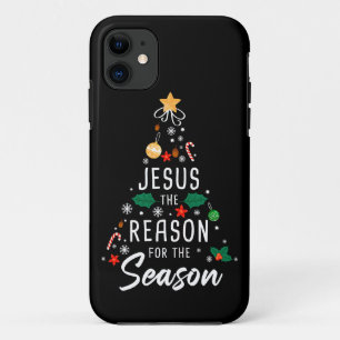 Jezus de reden voor het seizoen - Kerstgeloof iPhone 11 Hoesje