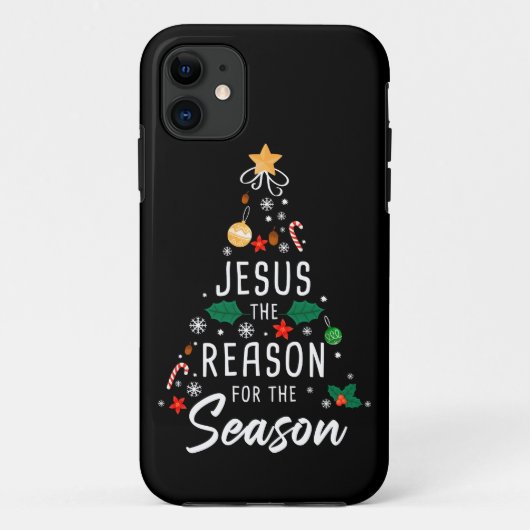 Jezus de reden voor het seizoen - Kerstgeloof Case-Mate iPhone Case (Achterkant)