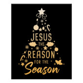 Jezus de reden voor het seizoen - Kerstgeloof Perfect Poster (Voorkant)