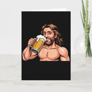 Jezus De Ultieme Bier Chugger _ Grappige Christeli Kaart