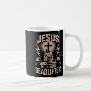 Jezus De Ultieme Deadlifter Funny Christelijke Gym Koffiemok