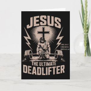 Jezus De Ultieme Deadlifter Funny Christelijke Spo Kaart