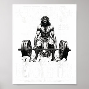 Jezus de ultieme deadlifter Jezus deadlifting Ch Poster
