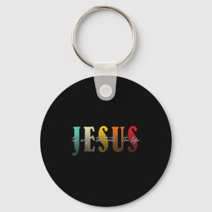 Jezus De Weg De Waarheid Het Leven Christelijk Gel Sleutelhanger