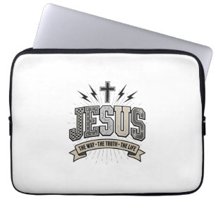 Jezus De Weg De Waarheid Het Leven Vintage Christe Laptop Sleeve