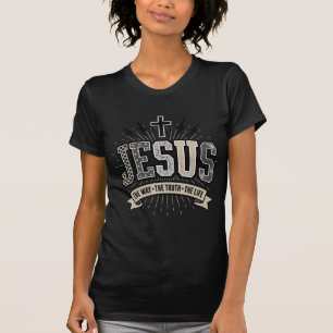 Jezus De Weg De Waarheid Het Leven Vintage Christe T-shirt