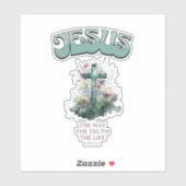Jezus, De weg, Waarheid & Leven Christelijke Stick Sticker (Vel)