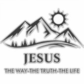 Jezus, de weg-waarheids-leven Christelijk Sticker (Voorkant)