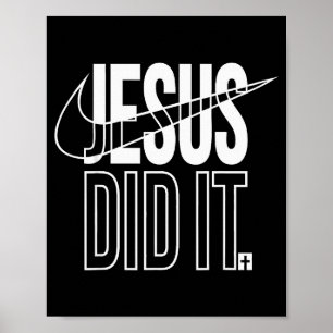 Jezus deed het Hij is opgestaan Christelijk Religi Poster