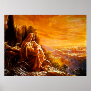 Jezus denkt aan mensen (u) poster