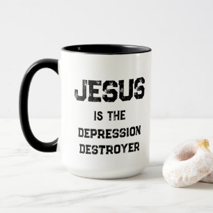 Jezus Depressie Vernietiger Leven Christelijk Mok
