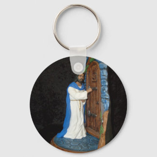 Jezus die aan de deur knoopt sleutelhanger
