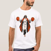 Jezus die basketbal speelt t-shirt (Voorkant)