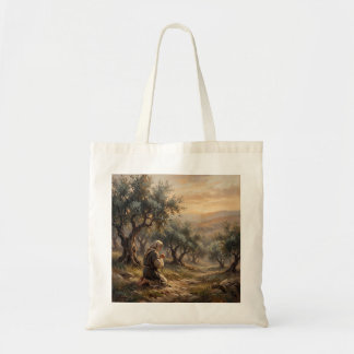 Jezus die bidt in de Hof van Gethsemane Canvaspri Tote Bag