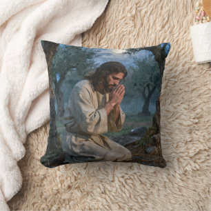 Jezus die bidt Kussen