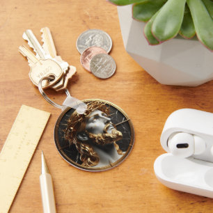 Jezus die in de hemel kijkt met doornen sleutelhanger