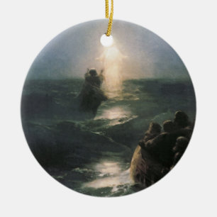 Jezus die op water loopt, Ivan Aivazovsky Painting Keramisch Ornament
