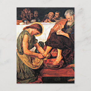 Jezus die Peter's Feet wassen Briefkaart