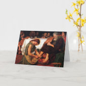 Jezus die Peter's Feet wassen Kaart (Gele Bloem)