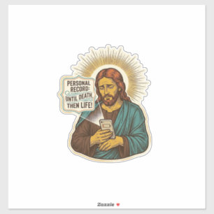 Jezus Dode Telefoon Geen Muziek Zwaar Tillen Gym H Sticker