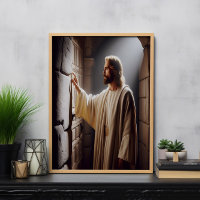 Jezus door de deur bij zonsopgang