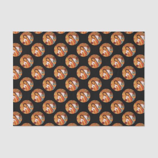 Jezus draagt een verloren lamp tissuepapier (Voorkant)