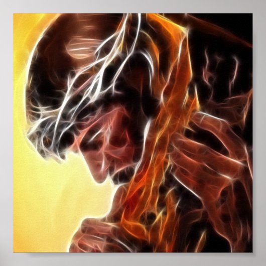 Jezus draagt het kruis poster (Voorkant)