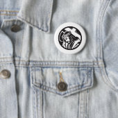 Jezus draagt het kruis ronde button 5,7 cm (In situ)