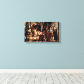 Jezus dreef geldwisselaars uit de tempel canvas afdruk (Insitu (Houten vloer))