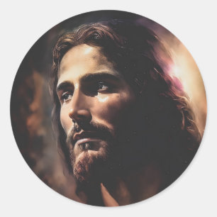 Jezus Een moment van bezinning Ronde Sticker