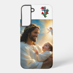 Jezus en Baby Angel Samsung Galaxy Hoesje