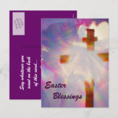 Jezus en Cross Easter Post Card Feestdagenkaart (Voorkant / Achterkant)