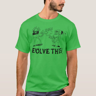 Jezus en Darwin evolueren dit T-shirt