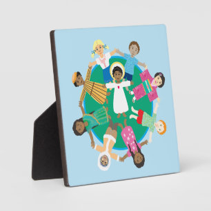 Jezus en de kinderen van alle volken fotoplaat