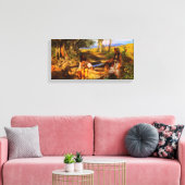 Jezus en de Samaritaanse vrouw Canvas Afdruk (Insitu (Woonkamer))