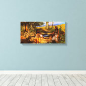 Jezus en de Samaritaanse vrouw Canvas Afdruk (Insitu (Houten vloer))