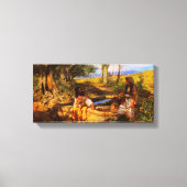 Jezus en de Samaritaanse vrouw Canvas Afdruk (Voorkant)