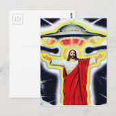 Jezus en een ufo briefkaart (Voorkant / Achterkant)