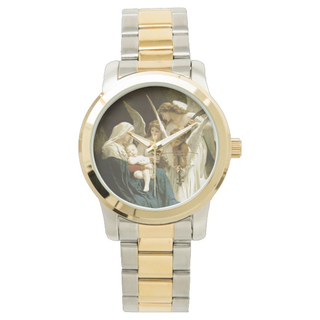 Jezus en engelen kerst horloge (Voorkant)