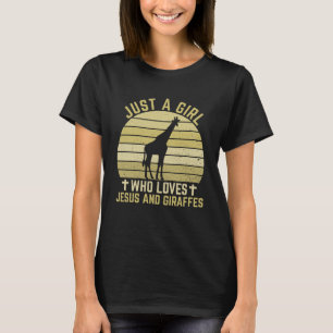 Jezus en Giraffes Christelijk meisje en vrouwen T-shirt