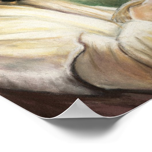 Jezus en Golden Retriever Dog Art Print (Hoek)