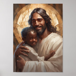 Jezus en het Christelijke Poster van het kind