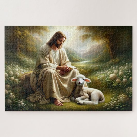 Jezus en het Lam Puzzel Legpuzzel (Horizontaal)