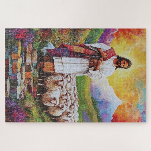 Jezus en het Schaap Puzzel Legpuzzel (Horizontaal)